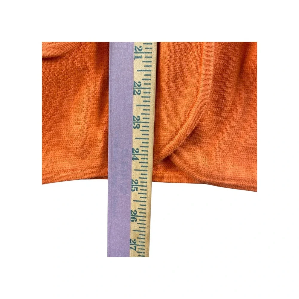Ann Taylor Orange‎ Knit Blazer Jacket Women XL Single Button Pockets